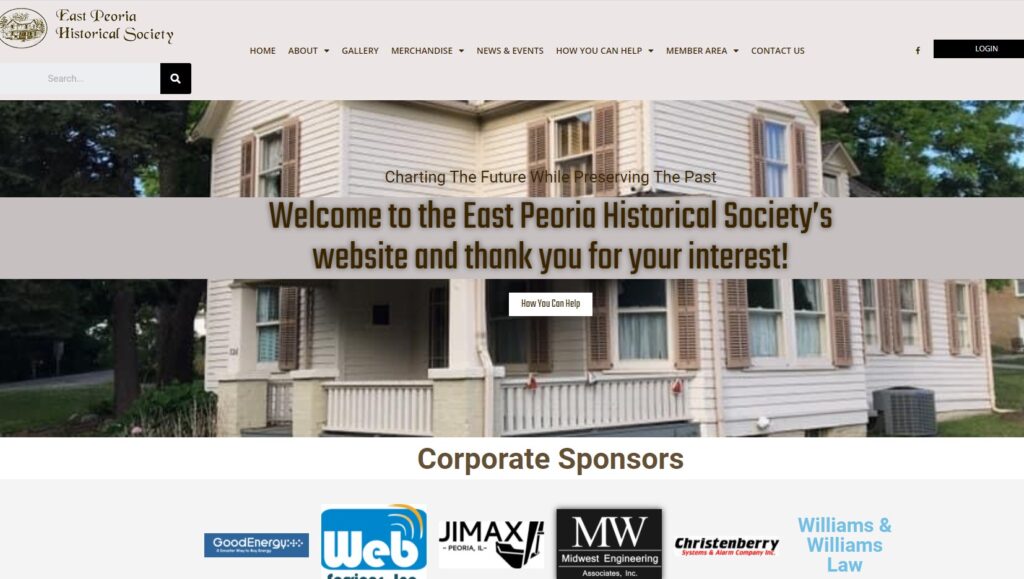 Web Services, Inc. Launches New Website For East Peoria Historical Society